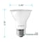 Luxrite PAR20 LED Light Bulbs 7W (50W Equivalent) 500LM 3000K Soft White Dimmable E26 Base 4-Pack LR31601-4PC - alternate 3